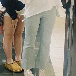 green lowrise wide leg jeans - francesca’s